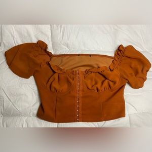 Burnt orange crop top